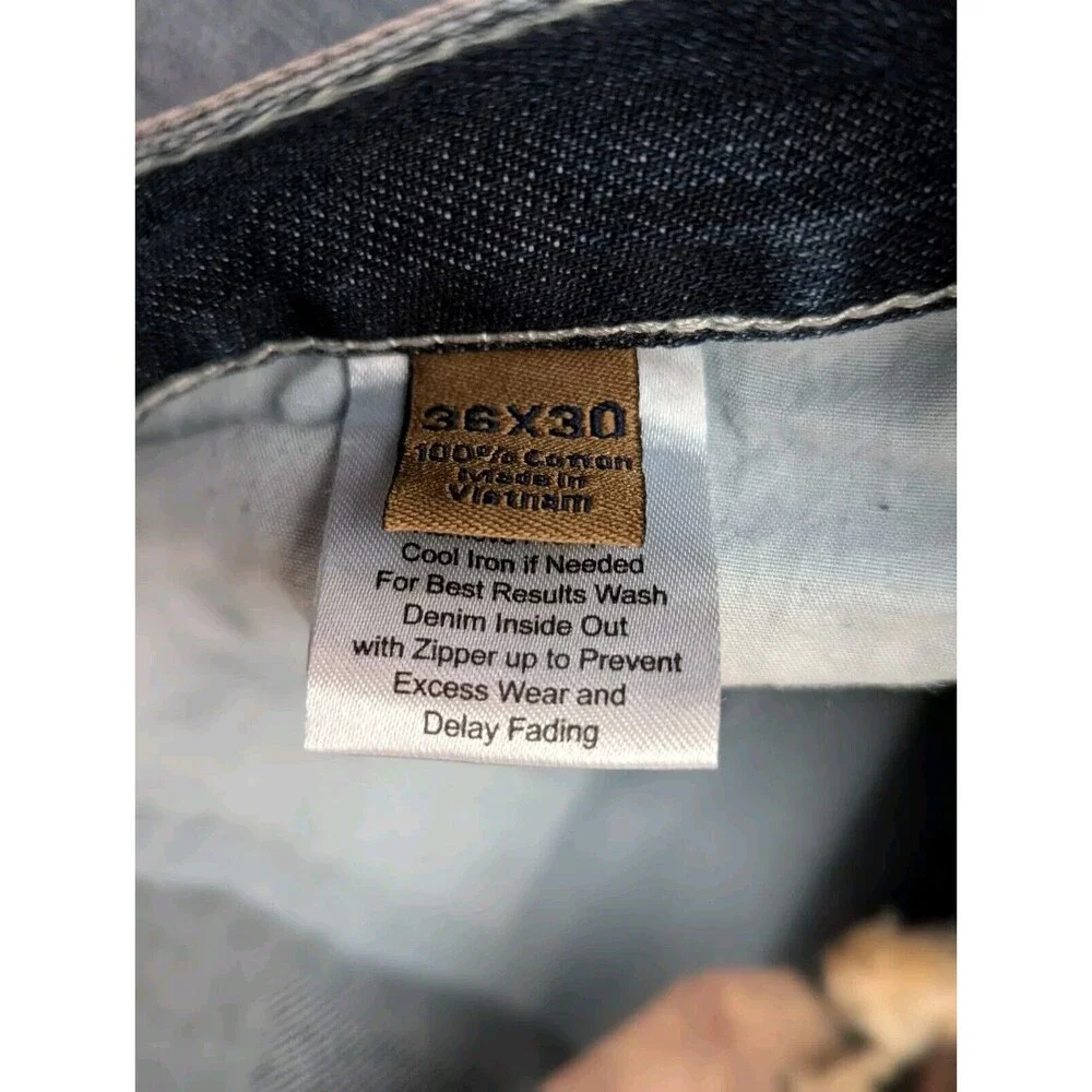 NWT Blue Pronto Uomo 5-Pocket Straight Cut Denim Blue Jeans Men's 36x30 Y2K